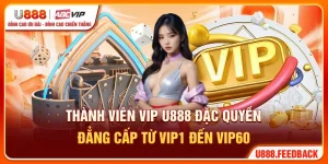 Thành Viên VIP U888 - Đặc Quyền Đẳng Cấp Từ VIP1 Đến VIP60