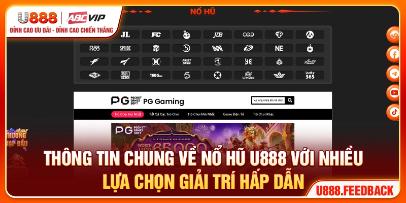 Thông tin chung về nổ hũ U888 với nhiều lựa chọn giải trí hấp dẫn