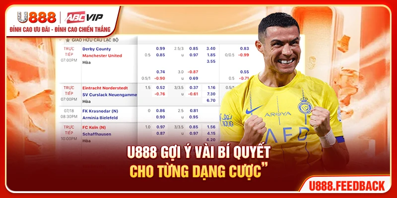 Dựa vào thực tế sẽ ra sân để chọn tỷ lệ cược tiềm năng